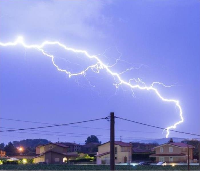 Lightning strike in Phoenix neighborhood