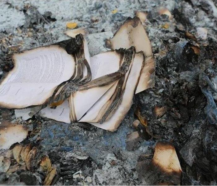 Documents damaged by fire